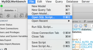 "Open SQL Script" Menu